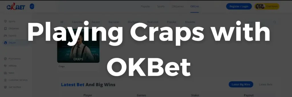 Playing Craps with OKBet